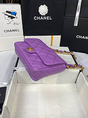 Chanel Large Flap Bag Purple Size 18 x 27 x 8 cm - 3