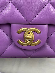 Chanel Large Flap Bag Purple Size 18 x 27 x 8 cm - 5