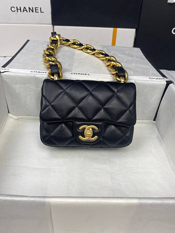 Chanel Mini Flap Bag Black Size 13 x 17 x 6 cm