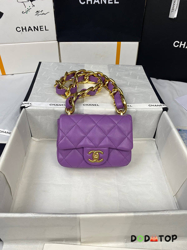 Chanel Mini Flap Bag Purple Size 13 x 17 x 6 cm - 1