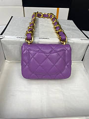 Chanel Mini Flap Bag Purple Size 13 x 17 x 6 cm - 3