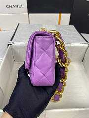 Chanel Mini Flap Bag Purple Size 13 x 17 x 6 cm - 4