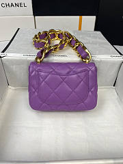 Chanel Mini Flap Bag Purple Size 13 x 17 x 6 cm - 5