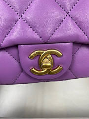 Chanel Mini Flap Bag Purple Size 13 x 17 x 6 cm - 6