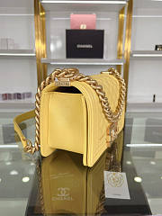 Chanel Boy Bag Yellow Size 20 cm - 4