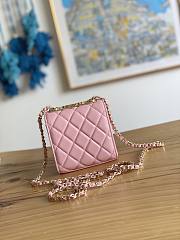 Chanel Chain Flap Bag Coin Purse Pink Size 11 x 11 x 5 cm - 2