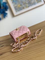 Chanel Chain Flap Bag Coin Purse Pink Size 11 x 11 x 5 cm - 5