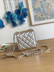 Chanel Chain Flap Bag Coin Purse Silver Size 11 x 11 x 5 cm - 3