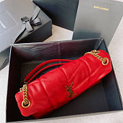 YSL Puffer Small Chain Bag Red Size 29 x 17 x 11 cm - 4