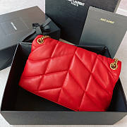 YSL Puffer Small Chain Bag Red Size 29 x 17 x 11 cm - 3
