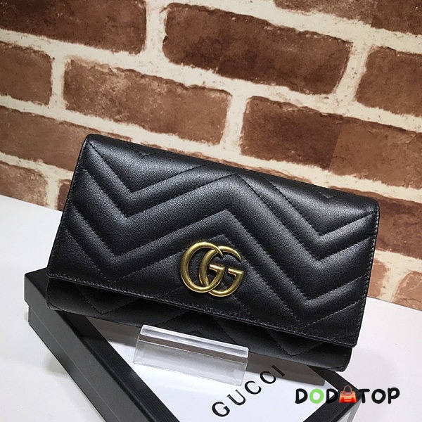 Gucci GG Marmont Wallet Black Size 19 x 10.5 x 3 cm - 1