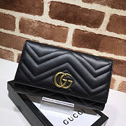 Gucci GG Marmont Wallet Black Size 19 x 10.5 x 3 cm - 1