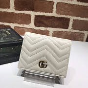 Gucci GG Marmont Card Case Wallet White Size 11 x 8 x 2.5 cm - 1