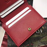 Gucci GG Marmont Card Case Wallet Red Size 11 x 8 x 2.5 cm - 4
