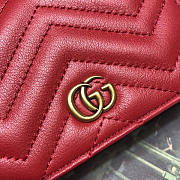 Gucci GG Marmont Card Case Wallet Red Size 11 x 8 x 2.5 cm - 2