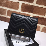 Gucci GG Marmont Card Case Wallet Black Size 11 x 8 x 2.5 cm - 1
