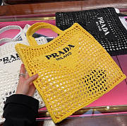 Prada Raffia Tote Bag Yellow Size 38 x 3 x 36 cm - 3