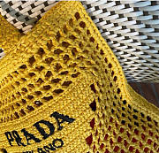 Prada Raffia Tote Bag Yellow Size 38 x 3 x 36 cm - 2