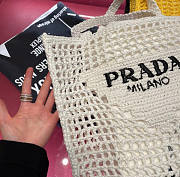 Prada Raffia Tote Bag White Size 38 x 3 x 36 cm - 4