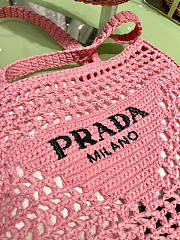 Prada Raffia Tote Bag Pink Size 38 x 3 x 36 cm - 4