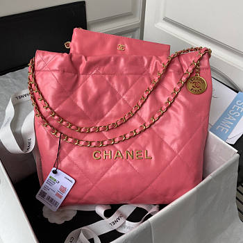 Chanel 22 Small Handbag Pink Size 35 x 37 x 7 cm