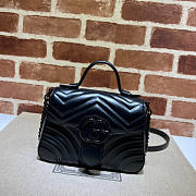Gucci GG Marmont Mini Top Handle Bag Black Size 21 cm - 1