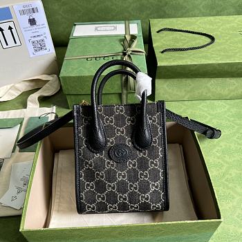 Gucci Small Tote Bag Denim Size 16 x 20 x 7 cm