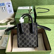 Gucci Small Tote Bag Denim Size 16 x 20 x 7 cm - 4