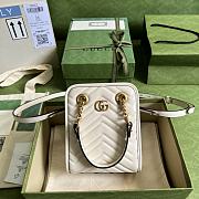 Gucci GG Marmont Matelassé Mini Bag White Size 16 x 19 x 7 cm - 1