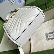 Gucci GG Marmont Matelassé Mini Bag White Size 16 x 19 x 7 cm - 3