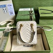 Gucci GG Marmont Matelassé Mini Bag White Size 16 x 19 x 7 cm - 6