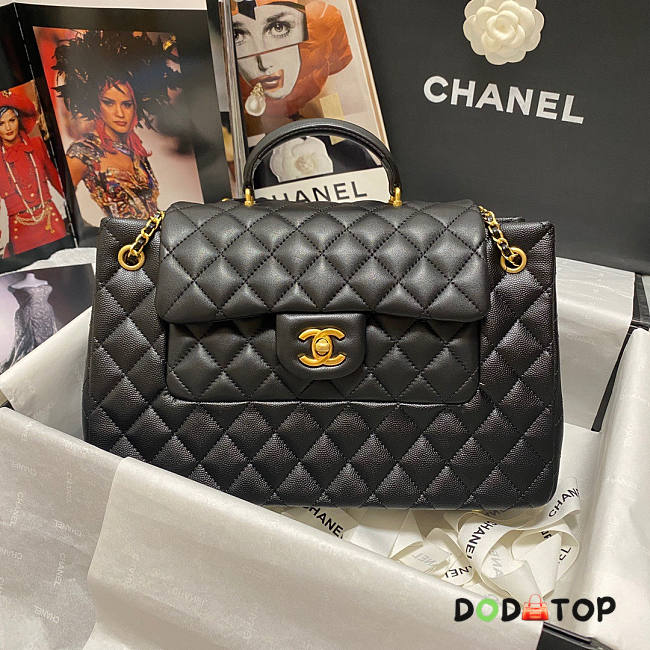 Chanel Flap Bag Black 01 Size 30 x 18 x 10 cm - 1