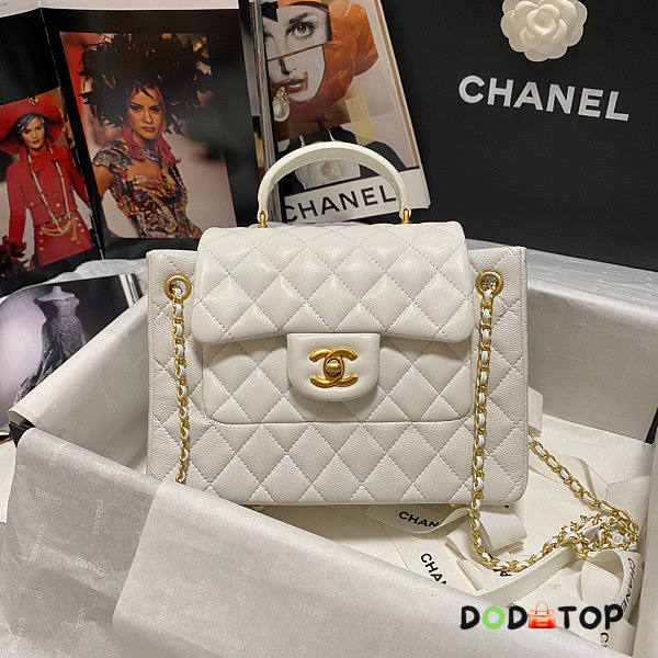 Chanel Flap Bag White 01 Size 23 x 15 x 17 cm - 1