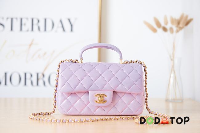Chanel Handle Bag Purple Size 20 x 9 x 13 cm - 1