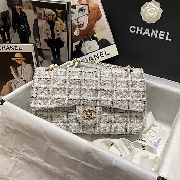 Chanel CF Woolen Chain Bag Size 25 x 7 x 16 cm