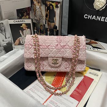Chanel CF Woolen Chain Bag 01 Size 25 x 7 x 16 cm
