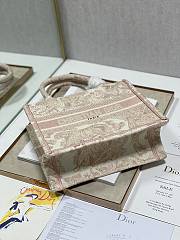 Dior Mini Book Tote Pink Tiger Size 26.5 × 21 × 14 cm - 4