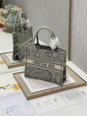 Dior Mini Book Tote Grey Tiger Size 26.5 × 21 × 14 cm - 6