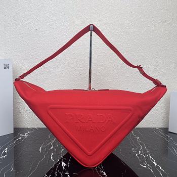 Prada Canvas Triangle Bag Red Size 60 x 25.5 x 28 cm