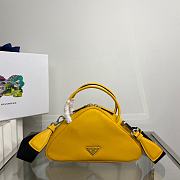 Prada Triangle Bowling Bag Yellow Size 25 x 14.5 x 11 cm - 4