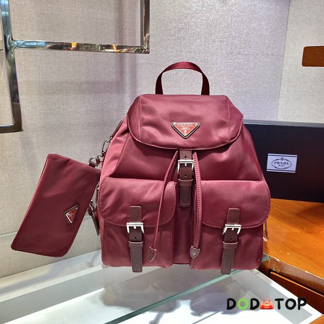 Prada Saffiano Leather Red Backpack Size 30 x 32 x 15 cm - 1