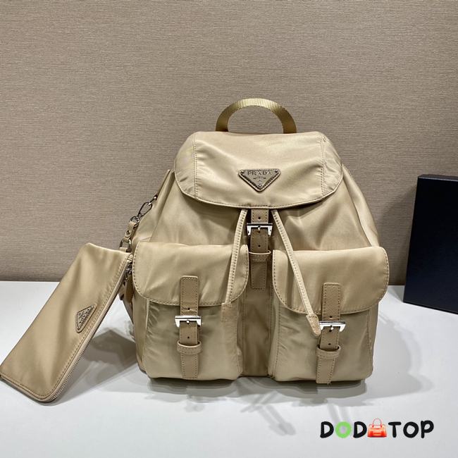 Prada Saffiano Leather Beige Backpack Size 30 x 32 x 15 cm - 1