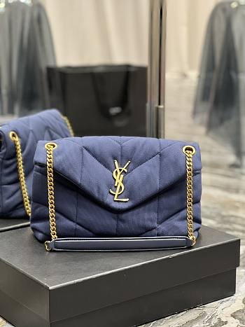 YSL Loulou Blue Bag 577476 Size 29 × 17 × 11 cm