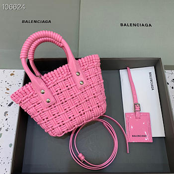 Balenciaga Basket Bag 8 Pink Size 16 x 15 x 9 cm
