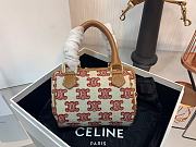 Celine Mini Boston Bag In Triomphe Size 14 x 9.5 x 8 cm - 5