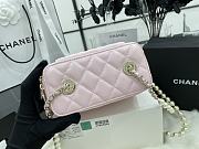 Chanel Pearl Chain Small Box Pink Bag Size 9.5 x 17 x 8 cm - 3