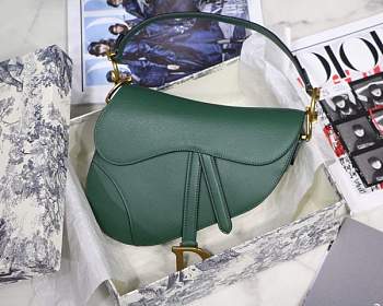 Dior Saddle Green Size 25 cm