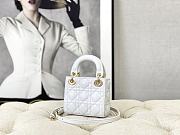 Dior Lady Mini White Size 12 × 10 × 5 cm - 3