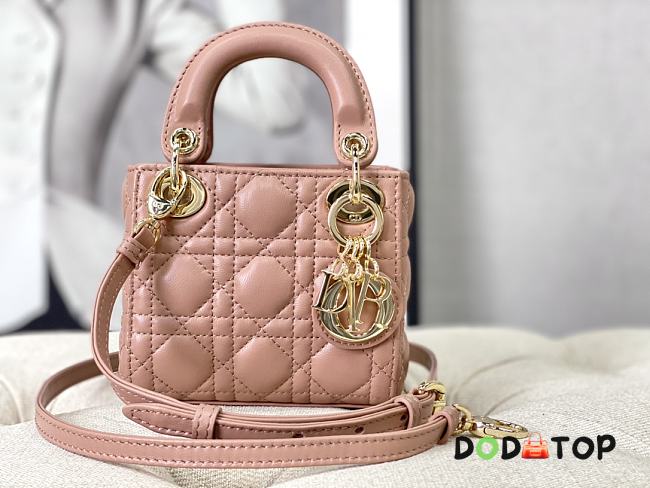 Dior Lady Mini Pink Size 12 × 10 × 5 cm - 1