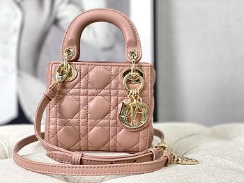 Dior Lady Mini Pink Size 12 × 10 × 5 cm